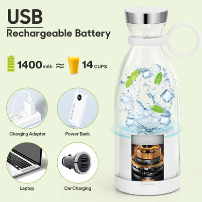 Portable  USB Rechargeable Mini Juicer Blender