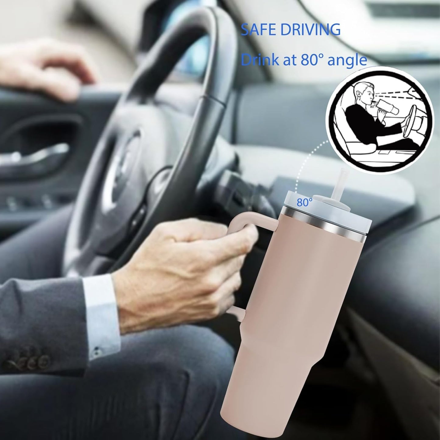 Personalized Coffee Tumbler Large Insulated Travel Mug 1200ml